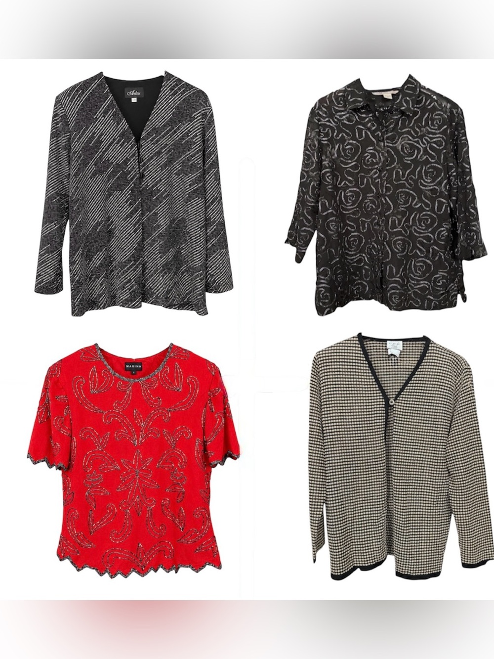 Collection of Eveningwear/Party Tops/Blouses With Pants and Skirt Size 10/Large